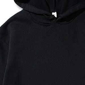 เสื้อสเวตเตอร์ผ้าฝ้ายสีล้วนมีฮู้ดสำหรับผู้ชายดีไซน์เรียบง่ายใหม่ล่าสุด - Product Image 2