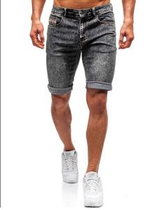 กางเกงขาสั้นผ้ายีนส์ล้างหินกรดสําหรับผู้ชายในราคาที่ดี - Product Image 5