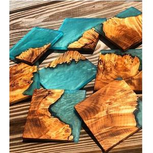 Modern Elegant <b>Coasters</b> <b>Set</b> Unique Wooden Cup Mats <b>and</b> Pads Creative Classic Epoxy Resin Design for Drinks <b>Coasters</b> Holder <b>Set</b> - Product Image 4