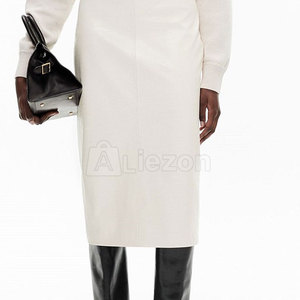 Nouveau design Jupe slim pour femmes Tissu confortable Jupe slim en cuir pour femmes Tenues de voyage - Product Image 5