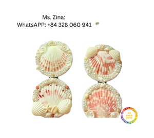 MIROIR EN COQUILLE DE MER FAIT À LA MAIN Magnifiquement Poli avec des coquillages de mer naturels Miroir décoratif par MIX SEA SHELLS MADE IN VIETNAM - Product Image 5