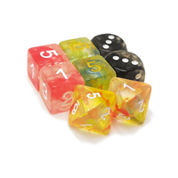 Ensemble de dés en résine polyédriques personnalisés avec logo pour jeux de société et cadeaux promotionnels - Fabricant de dés de jeu OEM