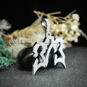 Colgante de Moissanita con Número de Diseño, Plata de Ley 925, Joyería Hip Hop, Joyería de 3 Letras, Joyería con Iniciales Personalizadas para Hombres y Mujeres - Product Image 6