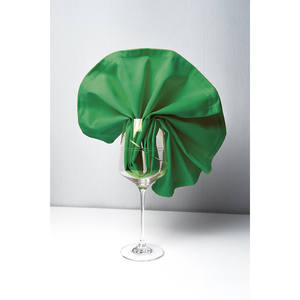 Serviette en tissu satiné bleu 54x54cm 100% polyester B2B - Product Image 1