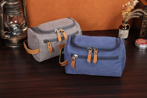 Neceser de viaje para hombre, neceser con correas de cuero, regalo de baño para papá o novio, Idea DE REGALO PARA EL Día del Padre en el día de la boda, para hombre - Product Image 2