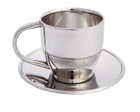 Tasse à café en métal à double paroi tendance, offrant un look minimaliste et épuré qui s'intègre à tout style de vie, vaisselle fantastique