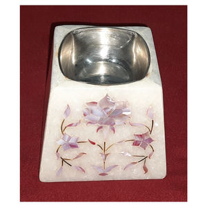 Meilleur artisanat artistique indien de brûleur de Bakhoor en marbre brillant avec nacre incrustée, conçu au prix le plus bas Offre Spéciale - Product Image 1