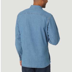 T-shirt pour hommes chemises décontractées à manches longues tissu de flanelle Sports de plein air randonnée Camping printemps automne Denim vêtements garçons - Product Image 6