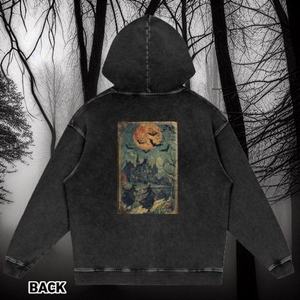 Sweat à capuche oversize tendance pour homme, délavé à l'acide, 450 GSM, en pur coton épais, commandes en gros à prix compétitif - Product Image 2