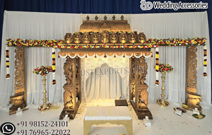 Mandap de mariage sur le thème du jardin de luxe, éléphant, abordable, colonne romaine, mandap de mariage sur le thème de Bollywood, mandap de mariage doré, Arizona - Product Image 2