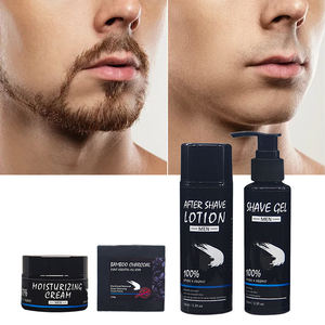 ชุดดูแลผิวสำหรับผู้ชายสบู่ถ่านทำจากไม้ไผ่สำหรับทำความสะอาดหลังโกนหนวดครีมบำรุงผิวฉลากส่วนตัว - Product Image 1