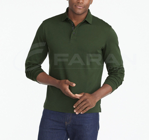 Polo informal de talla grande para hombre, camiseta transpirable de secado rápido, tela de Jersey de alta calidad, etiqueta de cuello bordada con estampado personalizado - Product Image 5