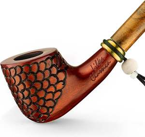Pipe à fumer en bois de qualité supérieure pour collectionneurs, pipe en bois naturelle faite à la main pour fumer du tabac, pipe à fumer en bois - Product Image 1