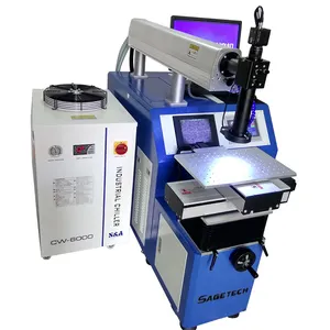 Sasetech mesin las Laser otomatis, kualitas tinggi 200w untuk perbaikan cetakan logam serat Laser YAG