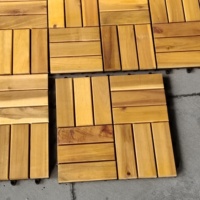 Dalles de terrasse en bois massif d'acacia écologiques, finition mate, grain de bois, antidérapantes, pour l'extérieur et l'intérieur, maison et jardin traditionnels