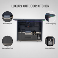 Kit de cuisine à assembler soi-même, cuisine extérieure, station BBQ modulaire préfabriquée à faible coût pour l'amélioration individuelle de la maison