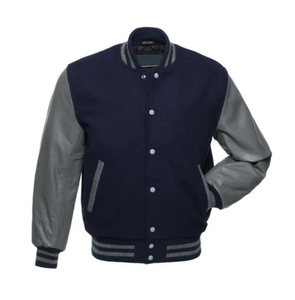 Producto superior 100% Calidad Mejor material Mujer y hombre Chaqueta universitaria de lana Mangas de cuero CollegeBaseballjacket para hombres - Product Image 1