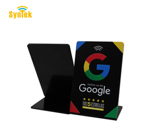 Acryl-PVC NFC RFID Kartenständer - Personalisierter Google-Bewertungstisch-Code <span class=keywords><strong>Social</strong></span>-Media-Kommunikation Restaurant-Menü-Display-Tag - Product Image 4