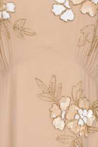 Vestido largo con bordado Floral y cintura elástica de alta calidad, tejido Natural, deslizamiento de noche, cuello Barco, algodón informal para gasa de verano - Product Image 4