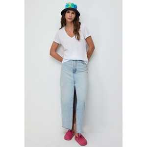 T-shirt en lin à col en V - Product Image 4