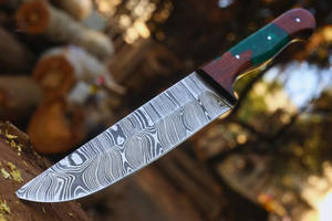 Cuchillo de chef hecho a mano hoja de acero de Damasco con mango de madera Rosa cuchillo de cocina regalos de Acción de Gracias - Product Image 4