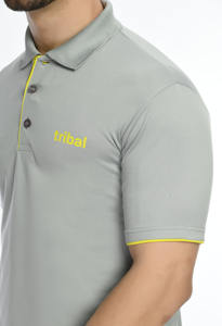 High Quality Solid Men's T-Shirts Custom Front Logo Button Design Short Sleeve Casual T-Shirts at Affordable Prices - Product Image 2