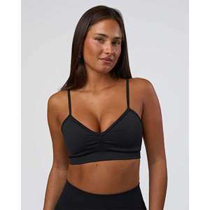 Sujetador Deportivo Sin Costuras Spark - Negro, Talla Grande, Acolchado, Estilo Crop Top para Gimnasio y Ropa Deportiva - Product Image 6