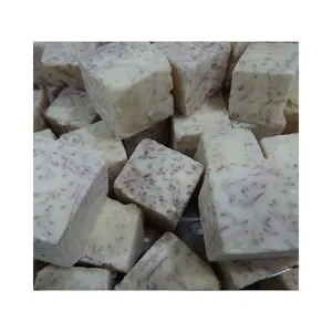 Cubo natural de taro frito congelado, preço de fábrica a granel de 1/4 de corte, embalagem a granel SD de grau A 10 kg BQF