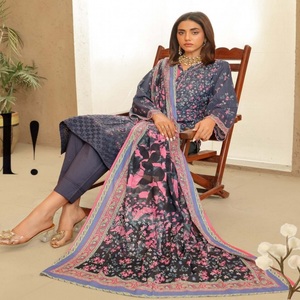 ชุดเดรสผ้าฝ้าย3ชิ้นสำหรับผู้หญิงชุดเดรสปักลายสไตล์อินเดียสำหรับผู้หญิง - Product Image 2