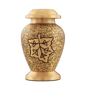 Urnas de cremación de latón de alta calidad con diseño de árbol de la vida, urnas funerarias de Metal con acabado de Color blanco y negro para cenizas humanas - Product Image 2