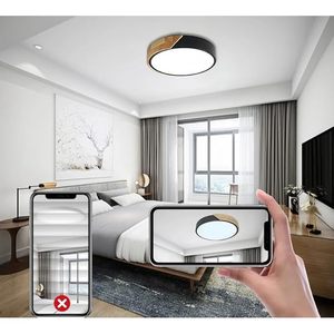 LEDUNI 24W LED plafoniera con telecomando dimmerabile 2700K-6500K temperatura colore 2400LM per soggiorno Design IP44 - Product Image 6