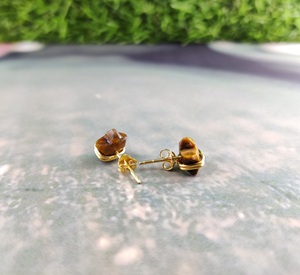 925เงินสเตอร์ลิงผู้หญิงรูปดาวไพฑูรย์ต่างหูหมุดหินอัญมณีสีทองเวอร์มิลลวดเจาะขนาด10มม. สำหรับเป็นของขวัญ - Product Image 2