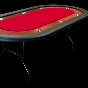 Table de poker pliante en bois de qualité casino de luxe moderne motif ovale personnalisable meilleure qualité pour les tables de jeu Mahjong - Product Image 2