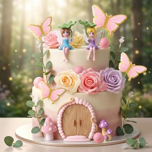 Kit de décoration de gâteau Licorne en plastique 38 pièces avec toppers, cornes, oreilles, fleurs, perles et étoiles pour fête d'anniversaire (6-8 ans) - Product Image 3