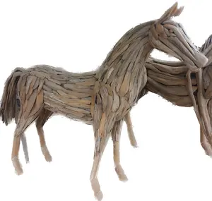 Driftwood Horse Sculpture Driftwood <b>Animal</b> Art Statue Sculpture - Product Image 1