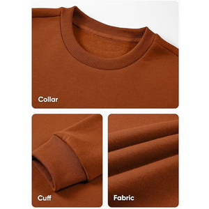 Sweat-shirt ample et confortable pour hommes, manches longues et couleurs unies, pulls imprimés en usine pour le commerce international - Product Image 6