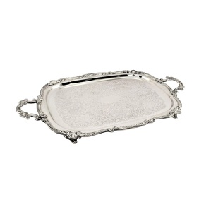 Nueva Venta de bandeja de servicio de Metal de acero inoxidable de diseño clásico para fiesta boda restaurante tamaño personalizado forma Color - Product Image 3