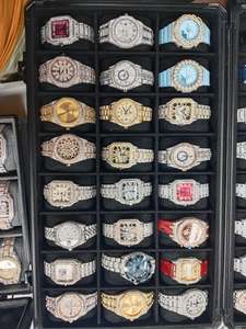 Best Quality Luxury White Gold Diamond <b>Watch</b> for <b>Men</b> with Full Iced Out Design with Stainless Steel Strap Available for Sale - Product Image 4