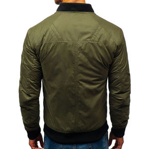 Blouson d'aviateur en satin de haute qualité pour hommes, vêtements d'hiver 2026 légers, broderie de logo personnalisé, nouveau design - Product Image 3