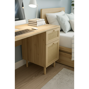 โต๊ะทำงานไม้ซาร์โมบีสมัยใหม่พร้อมลิ้นชัก โต๊ะเขียนหนังสือสำนักงานที่บ้าน บารู โต๊ะคอมพิวเตอร์ วัสดุปาร์ติเคิลบอร์ด เฟอร์นิเจอร์เวิร์กสเตชั่น พีวีซี - Product Image 6