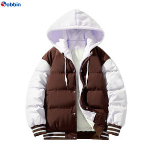 Veste matelassée unisexe de haute qualité personnalisable, veste bomber en polyester haut de gamme pour homme, veste de baseball varsity brodée, lettreman - Product Image 6