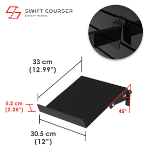 อุปกรณ์เสริมโลหะ Slatwall ชั้นวางหนังสือแบบมุม ร้านหนังสือ - Product Image 3