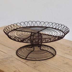 Support à gâteau en fil de fer fait main, finition noire, à un seul niveau, pour la maison, les mariages, les anniversaires, présentoir alimentaire de table, écologique - Product Image 6