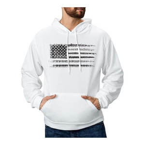 Sudadera con Capucha Vintage con Bandera Americana, Personalizada OEM, Sudadera con Bolsillo Canguro, Estilo Desgastado, para Hombre y Mujer, Ropa Casual, DDP - Product Image 2