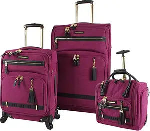 Vendita calda 2022 borsa da viaggio per bagagli 3 pezzi Trolley valigia Set con serratura Spinner e materiale colorato realizzato