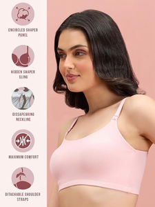 Por encargo 100% algodón rosa color señoras acolchado sujetador mejor precio Bangladesh - Product Image 2