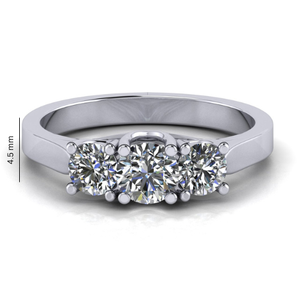 S925 Anillo de compromiso de diamante de moissanita de plata esterlina VVS Corte brillante redondo Chapado en oro Regalo DE BODA único - Product Image 3