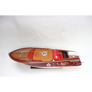 2023ซูม Riva เรือไม้ทำด้วยมือทาสีงานฝีมือเรือเร็วสำหรับตกแต่ง - Product Image 6