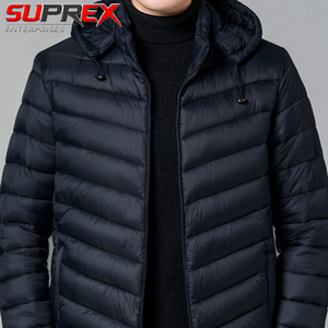 <b>Mens</b> Lightweight Hooded Puffer <b>Jacket</b> with Fur Trim Warm Quilted Insulation Windproof Water-Resistant Design for Cold Weather - Product Image 6