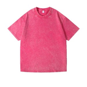 Camiseta Unisex de Cuello Redondo Estilo Vintage Lavado, 220g, Algodón Peinado, Corte Holgado, Top de Verano - Product Image 3